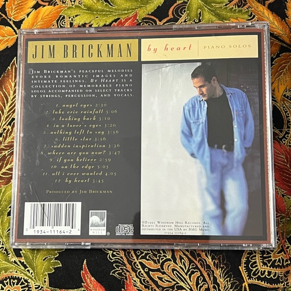Jim Brickman “By Heart, Piano Solos”CD like new, case has some wear - Picture 2 of 4